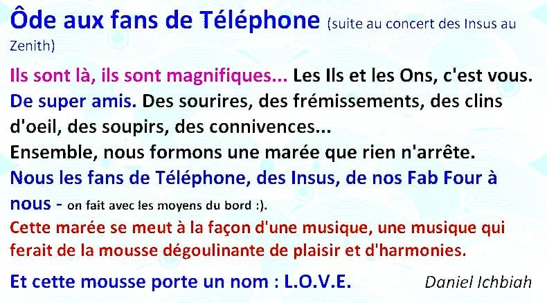 Ode aux fans de Tlphone